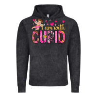 Vintage Black i am with cupid Vintage Hoodie - NancyCooperArtShop