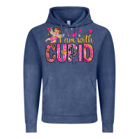 Vintage Denim i am with cupid Vintage Hoodie - NancyCooperArtShop