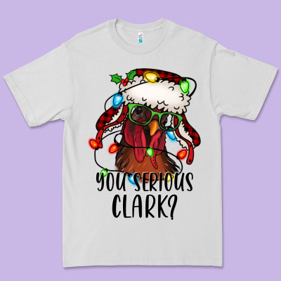 You Serious Clark Christmas Vacation Rooster Premium Tee Designed By Jasminsmagicworld