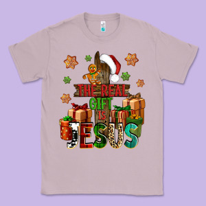 The Real Gift Is Jesus Classic Tee Designed By Nancycooperartshop