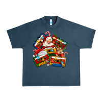 Midnight Navy christmas cassette tapes Urban Heavy Tee - MaliasSmallBusiness