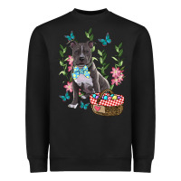 Black Easter Pitbull Heavyweight Sweatshirt - RanaPortraitStore