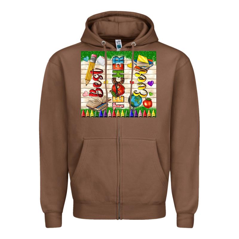 Best Teacher Ever Zipper Hoodie by TumblerDesignByShophia | Teevron