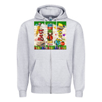 Heather Grey best teacher ever Zipper Hoodie - TumblerDesignByShophia