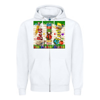 White best teacher ever Zipper Hoodie - TumblerDesignByShophia