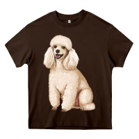 Chocolate Brown standart poodle Heavy Core Tee - Artiststas