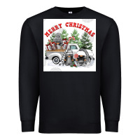 Black merry chrıstmas Premium Sweatshirt - FaDigitalArtStudio
