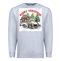 Heather Grey merry chrıstmas Premium Sweatshirt - FaDigitalArtStudio