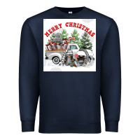 Navy merry chrıstmas Premium Sweatshirt - FaDigitalArtStudio