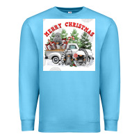 Ocean Blue merry chrıstmas Premium Sweatshirt - FaDigitalArtStudio