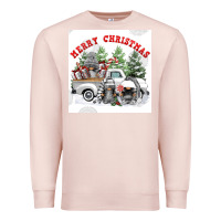 Pale Pink merry chrıstmas Premium Sweatshirt - FaDigitalArtStudio