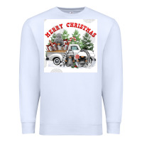 White merry chrıstmas Premium Sweatshirt - FaDigitalArtStudio