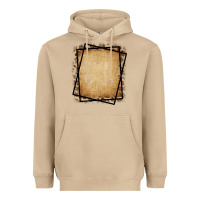 Mushroom Burlap and Leopard  Black Frame Heavyweight Hoodie - CowCowDesign