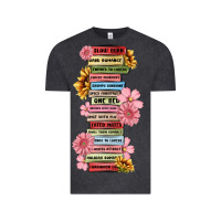 Vintage Black floral books Vintage Tee - MaliasSmallBusiness