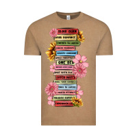 Vintage Coffee floral books Vintage Tee - MaliasSmallBusiness