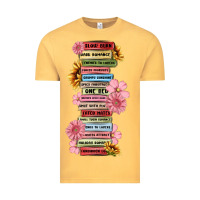 Vintage Mustard floral books Vintage Tee - MaliasSmallBusiness