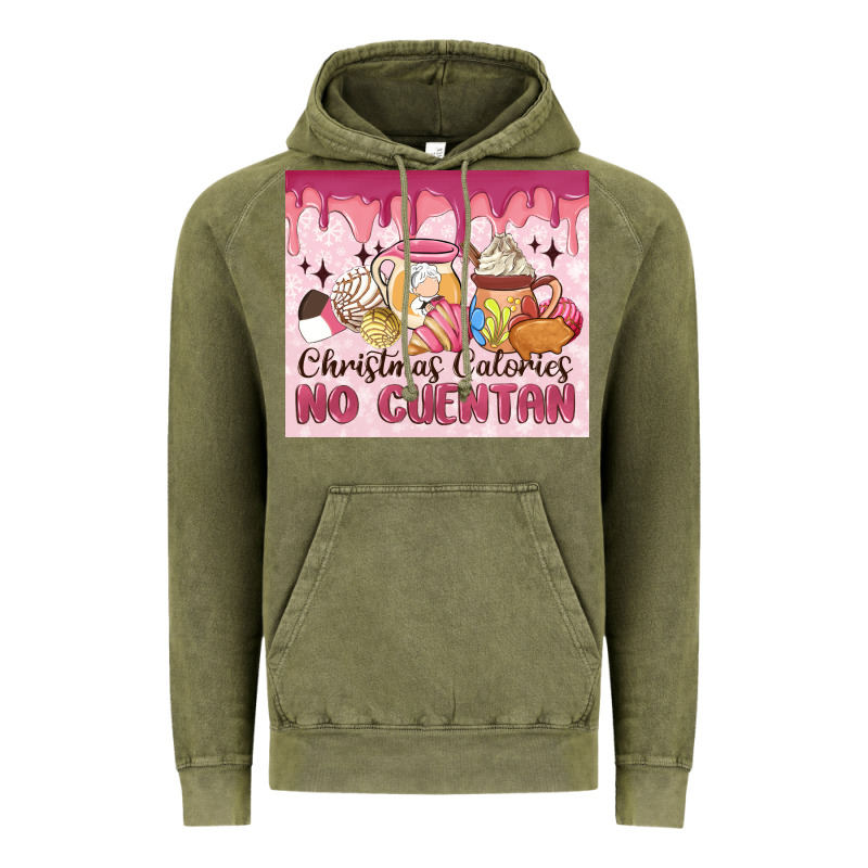 Christmas Calories No Cuentan Vintage Hoodie by MaliasSmallBusiness | Teevron
