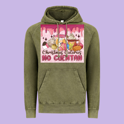 Christmas Calories No Cuentan Vintage Hoodie Designed By Maliassmallbusiness