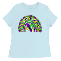 Baby Blue mardi gras rainbow Ladies Tee - AdoDesignShop