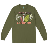 Army Green smoke away a sh tty day Long Sleeve Tee - Artiststas