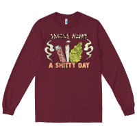 Burgundy smoke away a sh tty day Long Sleeve Tee - Artiststas