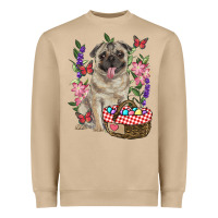 Mushroom Easter pug Heavyweight Sweatshirt - RanaPortraitStore