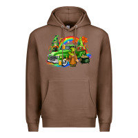 Chestnut St. Patrick's Day truck with gnomies Premium Hoodie - CowGirlArtShop