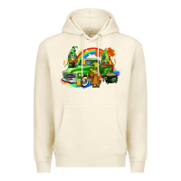 Sandshell St. Patrick's Day truck with gnomies Premium Hoodie - CowGirlArtShop