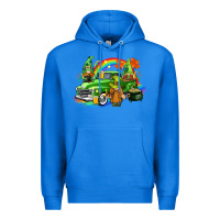 True Royal St. Patrick's Day truck with gnomies Premium Hoodie - CowGirlArtShop