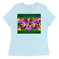 Mardi Gras Leopard And Heart Ladies Tee | Teevron
