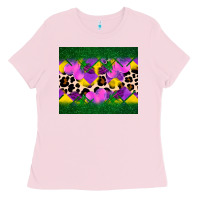 Bubblegum Pink mardi gras Leopard and heart Ladies Tee - AdoDesignShop