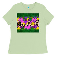 Matcha mardi gras Leopard and heart Ladies Tee - AdoDesignShop