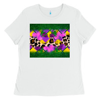 White mardi gras Leopard and heart Ladies Tee - AdoDesignShop