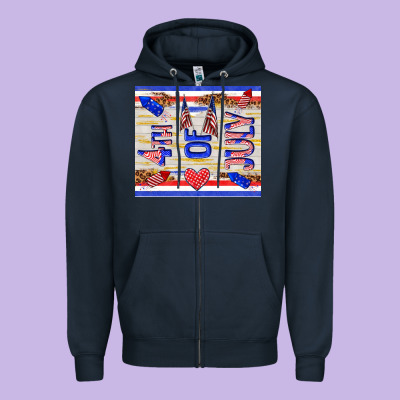 4 Th Of July Zipper Hoodie Designed By Tumblerdesignbyshophia
