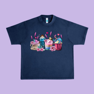 Unicorn Coffee Cups Urban Heavy Tee Designed By Maliassmallbusiness