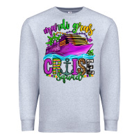 Heather Grey mardi gras cruise squad Premium Sweatshirt - OliviaCreatesArt