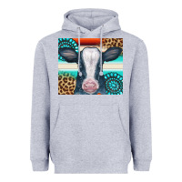 Heather Grey Cow Tumbler Heavyweight Hoodie - CowCowDesign