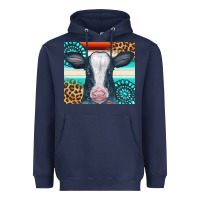 Navy Cow Tumbler Heavyweight Hoodie - CowCowDesign
