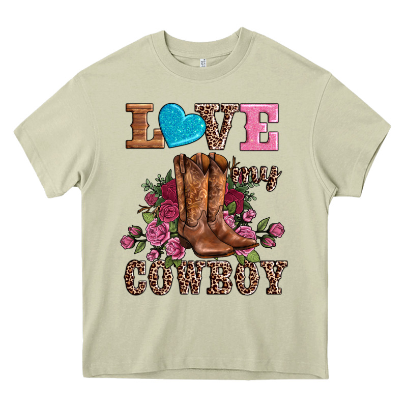 Valentines Day Love My Cowboy Heavy Core Tee by AdoDesignShop | Teevron