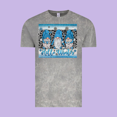 Hello Winter Gnome Vintage Tee Designed By Jahusdesignshop