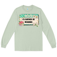 Matcha hello id rather be reading Long Sleeve Tee - Artiststas