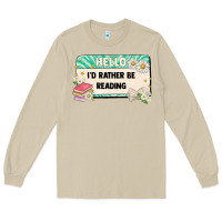 Mushroom hello id rather be reading Long Sleeve Tee - Artiststas