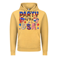Vintage Mustard party in the usa Vintage Hoodie - NancyCooperArtShop
