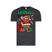 Vintage Black lookin' like a snack christmas character Vintage Tee - MaliasSmallBusiness
