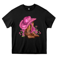 Black valentines day boots cowgirl hat and roses Heavy Core Tee - AdoDesignShop