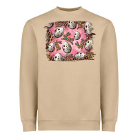 Mushroom Easter Quail Eggs And Leopard Bunny Heavyweight Sweatshirt - RanaPortraitStore