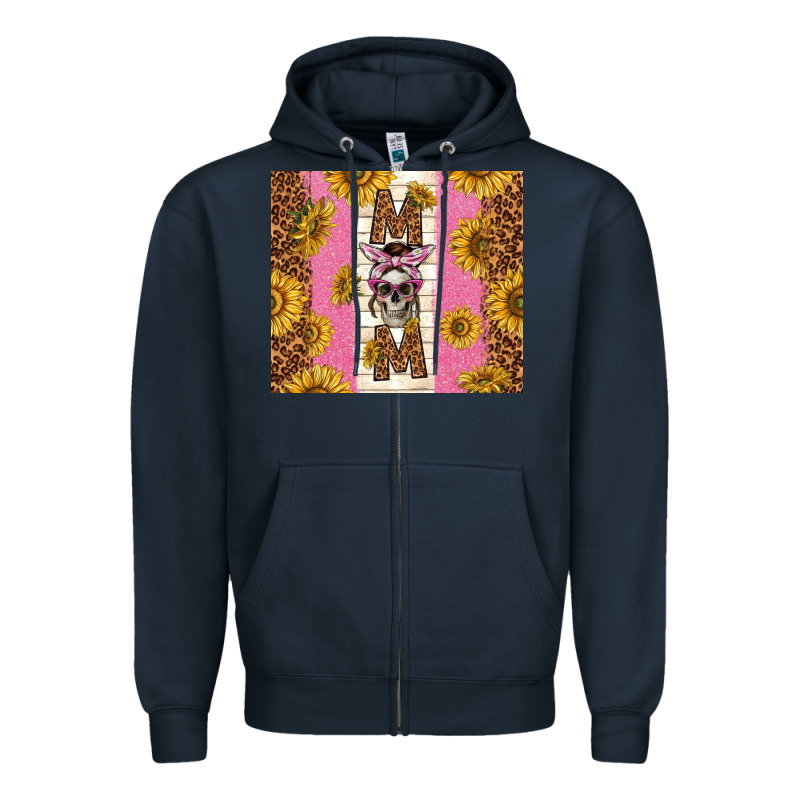 Skull Mom Sunflowers Zipper Hoodie by TumblerDesignByShophia | Teevron