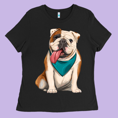 English Bulldog Ladies Tee Designed By Artiststas
