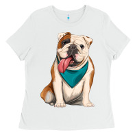 White english bulldog Ladies Tee - Artiststas