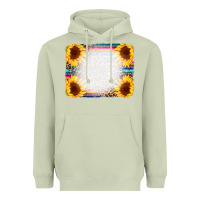 Matcha Serape Bleached Sunflowers Leopard Background Heavyweight Hoodie - CowCowDesign
